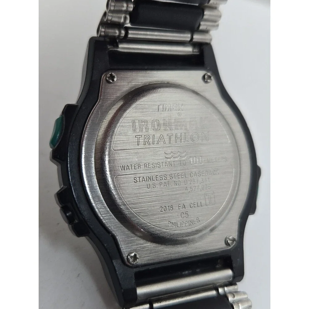 Vintage Timex Ironman Triathlon 8 Lap 100M Indiglo Mens Watch Quartz New Battery